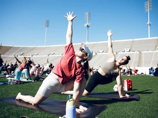 Yoga at The Vet ladies doing yoga
