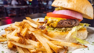 Capitol Grill hamburger and fries