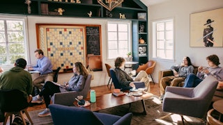 The Bean interior back room
