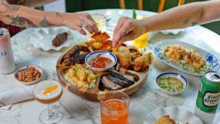 The Walk full spread and drinks